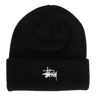 现货Stussy 刺绣logo针织 冷帽 巡游绒面保暖毛线帽子情侣款
