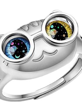 和猫戒指男女官方正版对戒