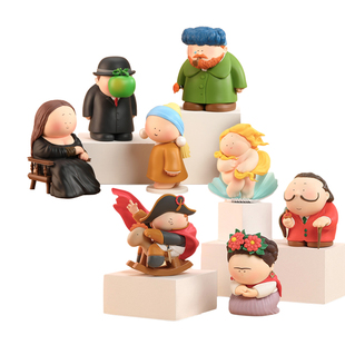 大美术馆 大艺术家摆件珍珠少女蒙娜丽莎梵高桌面手办生日礼物女