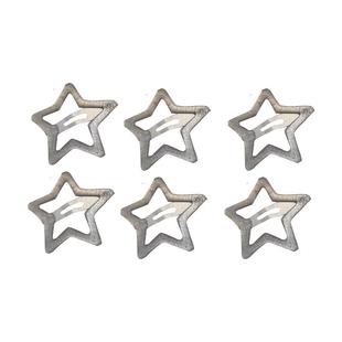 星星发夹y2k发卡配饰女银色刘海五角星卡子发饰夹子边夹侧边头饰