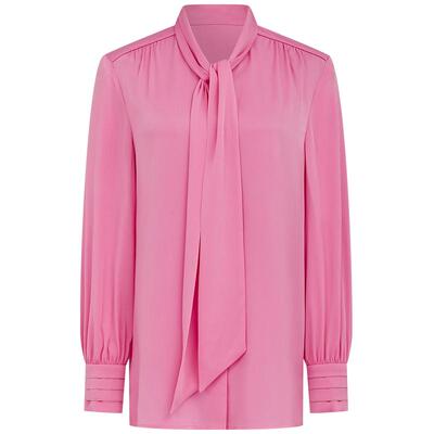 曼德诗通勤飘带领衬衫