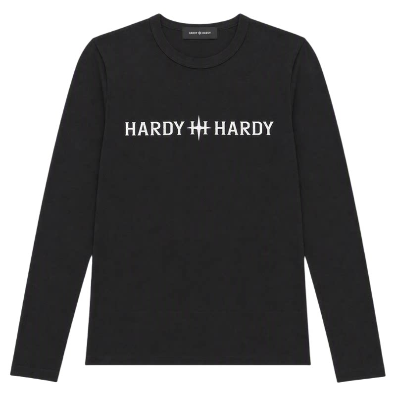 HARDY HARDY潮牌纯欲风圆领长袖上衣立体闪粉Logo点缀简约不单调