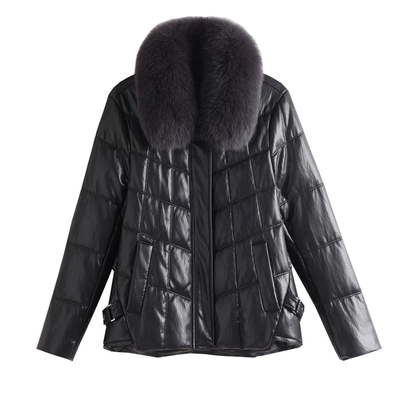 2025巨好看冬季白鸭绒羽绒服皮草