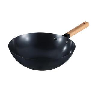 卡罗特铁锅炒锅家用炒菜锅无涂层不粘锅电磁炉燃气专用老式平底锅