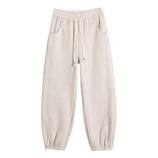 【糯米羊毛】加绒加厚羊羔绒运动裤女款冬季裤子束脚卫裤外穿棉裤