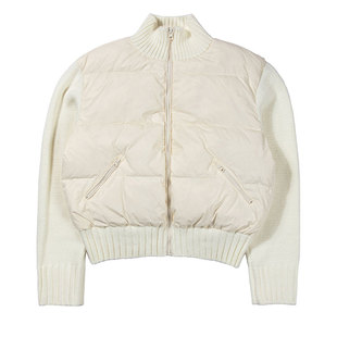 CountryMoment针织拼接羽绒服女冬季加厚90白鸭绒外套设计感小众