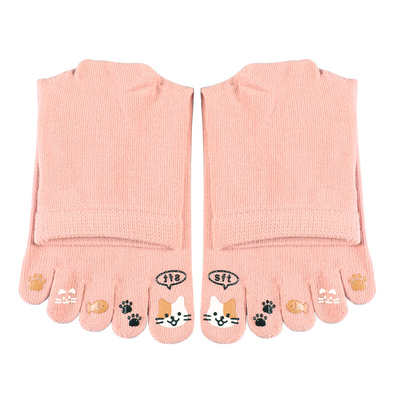 三分田日本卡通五指袜脚趾袜中筒