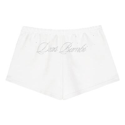 韩国代购小众纯棉高腰抽绳女短裤