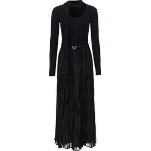 Vero Moda奥莱连衣裙女2026早春新款含绵羊毛飘带腰带中长裙裙子