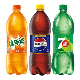 Pepsi百事可乐7喜美年达碳酸饮料多口味900ml*12汽水整箱装聚会装