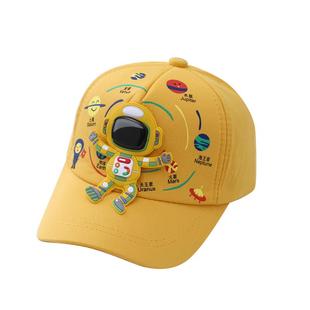 儿童春季帽子男童炸街鸭舌帽小童宇航员时尚潮牌遮阳棒球帽女童韩