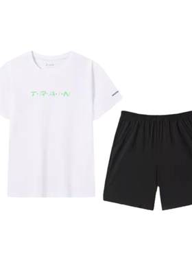 特步童装男童套装短袖短裤两件套