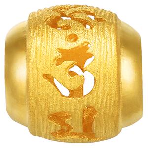 520礼物周生生文化祝福足金六字真言转运珠吊坠黄金挂坠85730P