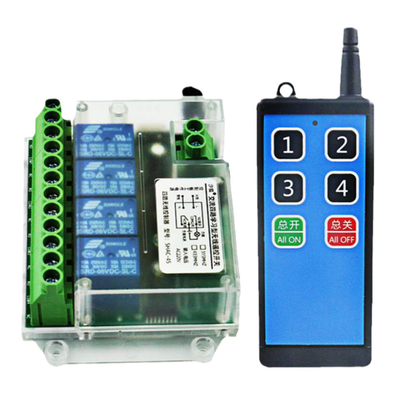 220四路无线遥控开关电机12V24正反转控制继电器模块汽车尾板改装