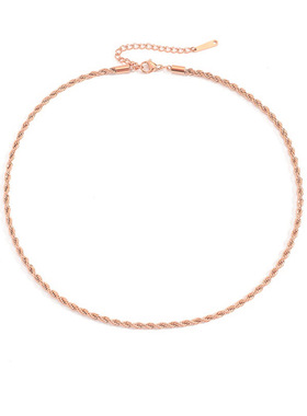 金色麻花链不锈钢镀金