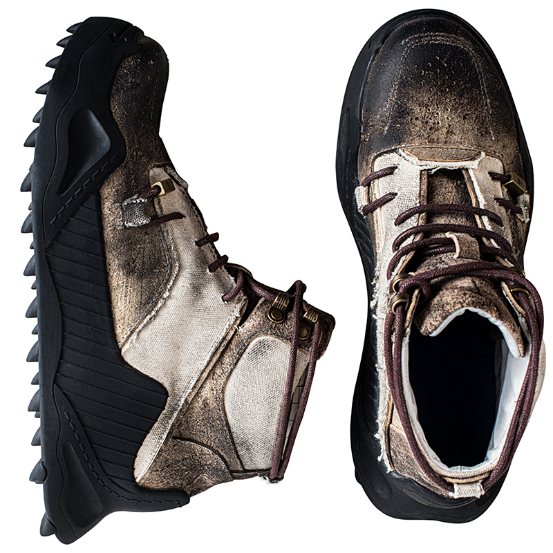 【沙宝亮同款】编界rewrite酷 复古休闲厚底鞋牛皮中帮鞋运动男女