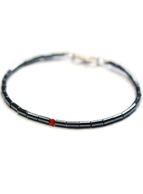 入锦情侣黑胆石水晶原创设计手链