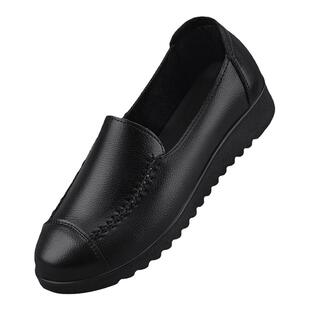 厨房鞋女厨师专用餐饮服务员防滑工作黑色上班正品运动老北京布鞋