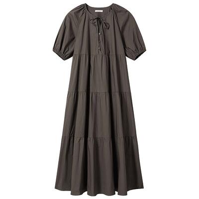 OCHIRLY欧时力泡泡袖A字连衣裙