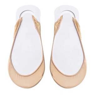 半掌袜冰丝袜子船袜女夏季薄款隐形浅口吊带袜半脚洞袜后跟硅胶防