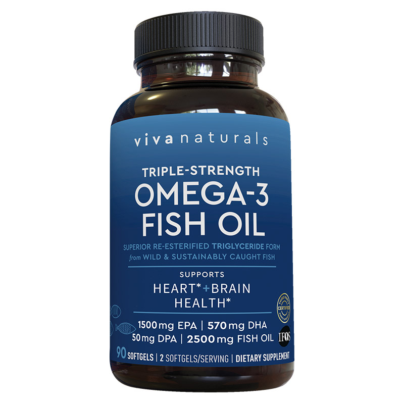 viva深海鱼油欧米茄Omega3脂肪酸记忆力DHA高含量鱼油胶囊90粒3瓶