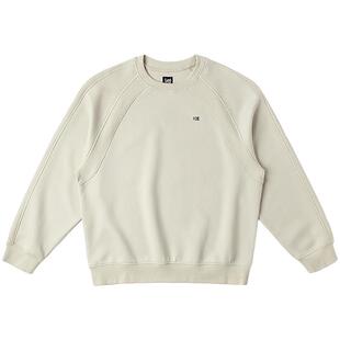 Lee25秋冬新品舒适版圆领印花Logo插肩袖设计男女同款长袖卫衣潮