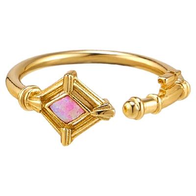 古典之匙｜欧泊方块钥匙戒指