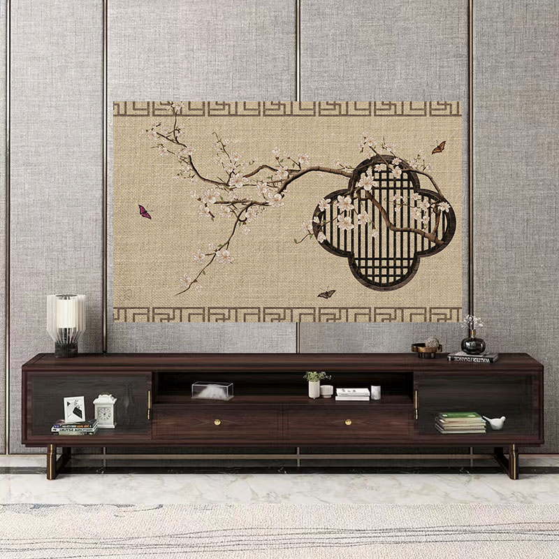 中式高档电视机罩防尘罩挂式55寸65寸2025年新款家用液晶电视机套