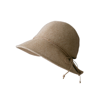 轻简夏天~编织圆顶草帽女2025新款夏海边大帽檐蝴蝶结防晒遮阳帽