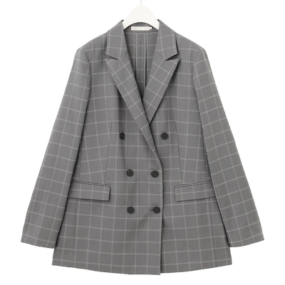 羊毛混纺双排扣休闲西服商场同款