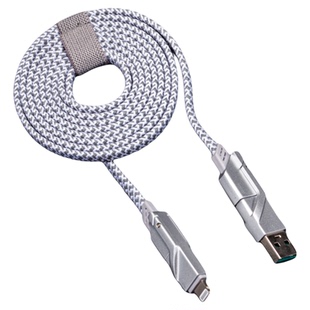 TEGIC大岩蛇四合一快充线数据线适用苹果iPhone16/15多功能三合一PD充电线100W双C口type-c转lightning特极客