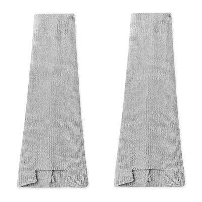 灰色阔腿保暖袜套白色堆堆小腿套