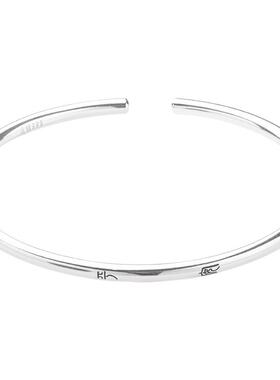 一念佛珠纯银文字中式国潮手镯