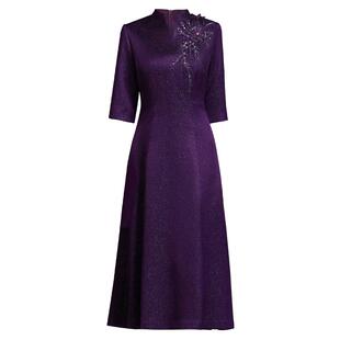 妈妈婚宴改良旗袍礼服平时可穿岳母婚宴订婚洋气礼服2026春季新款