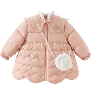 【抗菌绒】戴维贝拉女童中长款羽绒服冬装女宝三防中国风外套童装