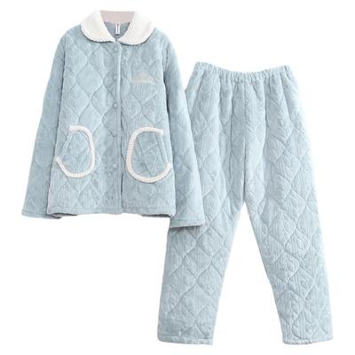 观昵三层夹棉200斤睡衣加肥加大