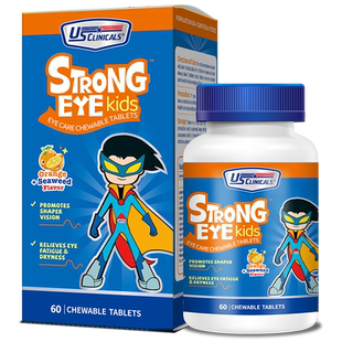 优思克利儿童叶黄素专用蓝莓护眼幼儿进口专利咀嚼片学生青少年