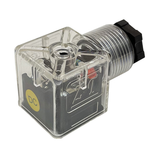 液压电磁阀插头换向阀线圈dc24带指示灯ac220v接头接线盒防尘防水