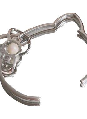 然然925银立体珍珠手镯jk饰品