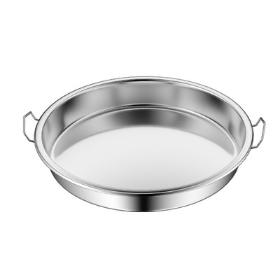 不锈钢盘子商用蒸凉皮锣锣