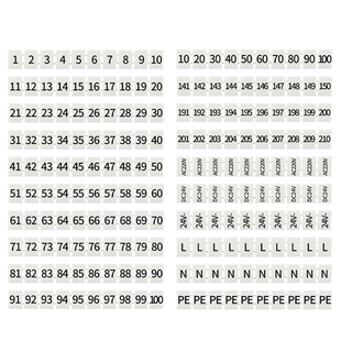 ZB5数字标记条UK3N/PT2.5/ST2.5/UT2.5接线端子标识号码排标签PE