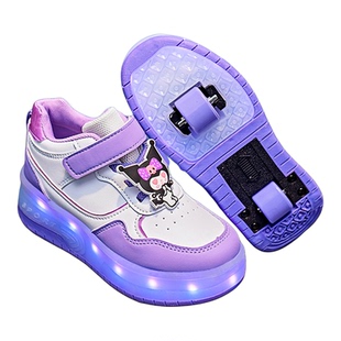 女童暴走鞋2025新款儿童带轮子一键收缩飞行鞋子库洛米暴走轮滑鞋