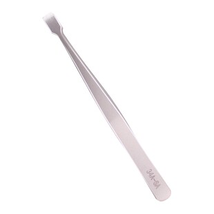 鹿仙子平口镊子宽扁不锈钢高精密手机维修邮票珠宝拔睫毛加长夹聂