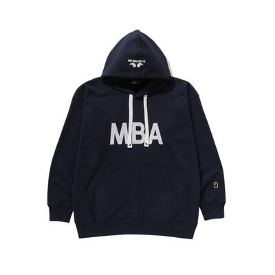 BAPE猿人刺绣标字母连帽卫衣