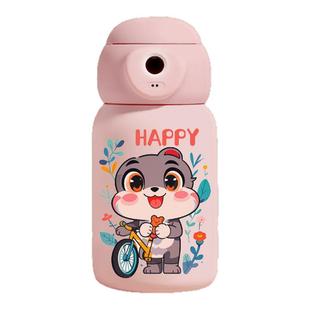 儿童上学专用保温水杯指纹识别解锁密码锁初中生安全大小学生男女