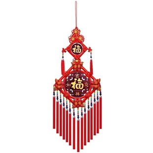 2025新款中国结挂件客厅福字挂饰大号桃木乔迁玄关入户门春节装饰