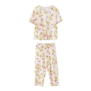 山海游沁眠柔羽春夏助眠深睡空调服2025新款轻奢风睡衣家居服套装