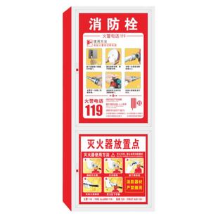 物业消防栓箱贴纸消防栓贴纸消火栓灭火器使用说明灭火器自粘贴纸使用操作方法卡通消防创意贴纸消防喷印加工