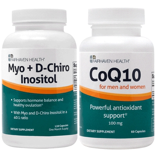 《肌醇+辅酶Q10》美国小爱博士40:1dci手性肌醇混合黄金搭配Q10