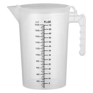 塑料量杯带刻度食品级耐高温量筒奶茶店专用1000ml2000ml加厚带盖